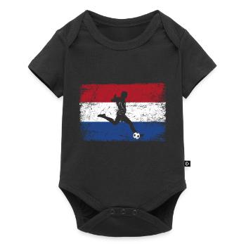 Pays-Bas Fan de football de l’équipe hollandaise - Body à manches courtes Premium Bébé - noir - Devant