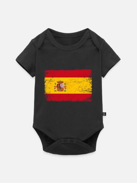 Espagne Drapeau espagnol pour les patriotes - Body à manches courtes Premium Bébé - noir
