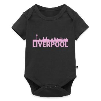Liverpool Angleterre UK Skyline idée de cadeau - Body à manches courtes Premium Bébé - noir - Devant