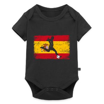 Espagne Fan de football de l’Espagne - Body à manches courtes Premium Bébé - noir - Devant