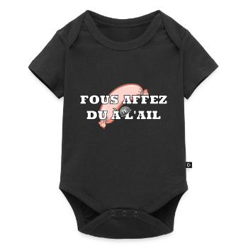 Fous affez du à l’ail - Body à manches courtes Premium Bébé - noir - Devant