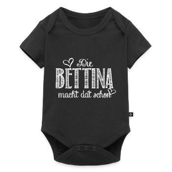 Bettina - Baby Premium Kurzarmbody - Schwarz - Vorne