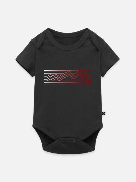 simple mountains - Baby Premium Kurzarmbody - Schwarz
