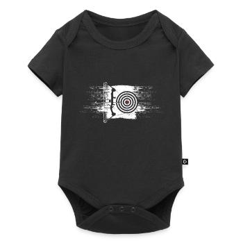 Vintage Bogenschütze Retro Bogenschießen Bogenspor - Baby Premium Kurzarmbody - Schwarz - Vorne
