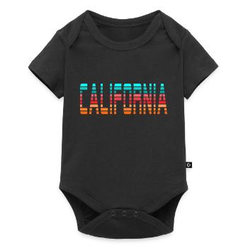 California - orange red blue - Baby Premium short-sleeve bodysuit - black - Front