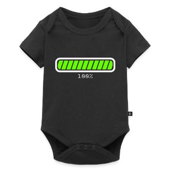 Ladebalken Loading Geschenkidee - Baby Premium Kurzarmbody - Schwarz - Vorne