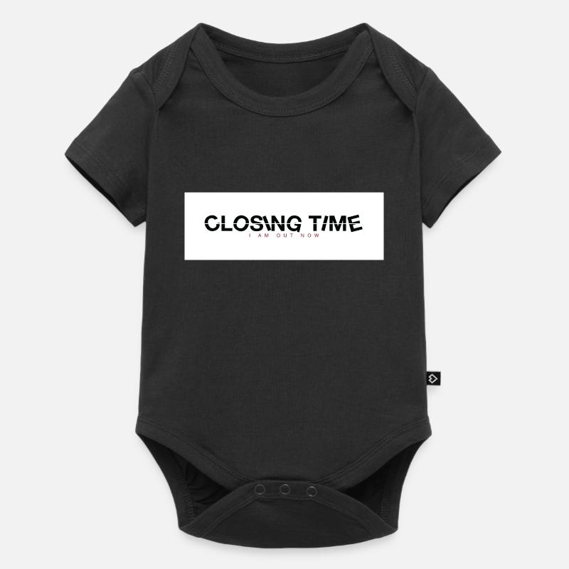 closing time - Baby Premium Kurzarmbody - Schwarz