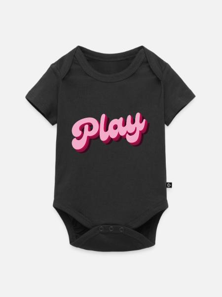 spielen - Baby Premium Kurzarmbody - Schwarz
