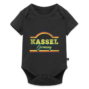 Kassel Germany City Font Vintage Retro - Baby Premium short-sleeve bodysuit - black - Front