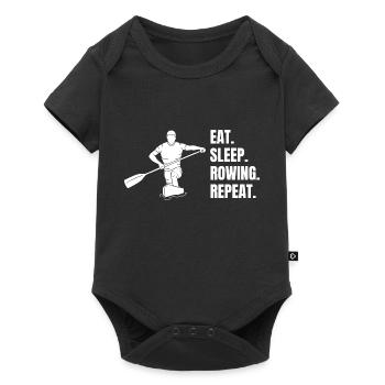Ruderer Spruch Ruderverein lustige Rudern Ruderin - Baby Premium Kurzarmbody - Schwarz - Vorne