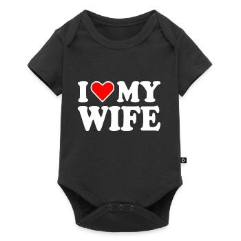 I love my wife - Baby Premium short-sleeve bodysuit - black - Front