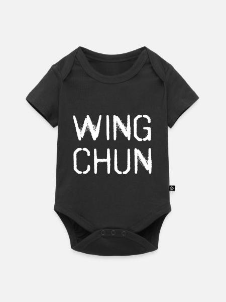 Wing Chun WingTsun Wing-tsun - Baby Premium Kurzarmbody - Schwarz