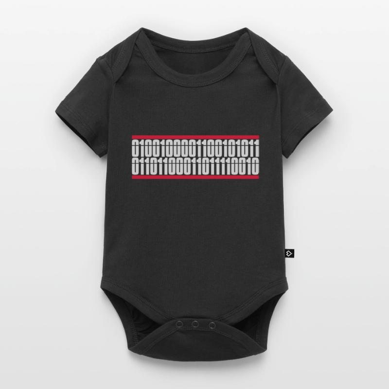 Langage de programme de code binaire Body à manches courtes Premium Bébé