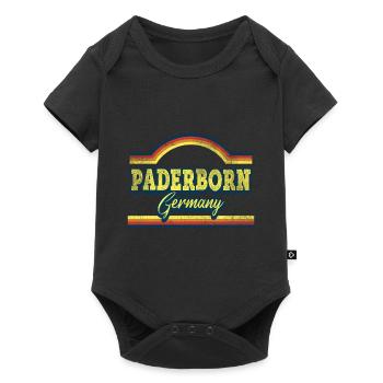 Paderborn Allemagne City Font Vintage Rétro - Body à manches courtes Premium Bébé - noir - Devant