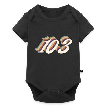 103ème anniversaire vintage - Body à manches courtes Premium Bébé - noir - Devant