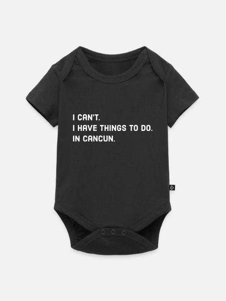 Cancun - Baby Premium Kurzarmbody - Schwarz