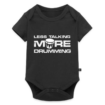 less talking more drumming Design for a drumming - Baby Premium short-sleeve bodysuit - black - Front