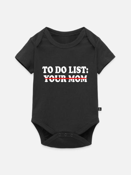 To do list your mom - Premium kortærmet baby-body  - sort