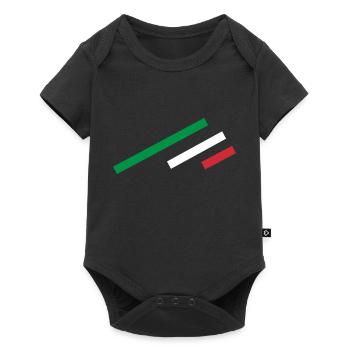 Italie Stripe - Body à manches courtes Premium Bébé - noir - Devant