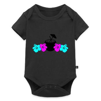 Hibiscus Kokus - Body à manches courtes Premium Bébé - noir - Devant
