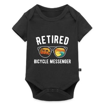 Sac messager de croiseur de plage pour les retraités - Body à manches courtes Premium Bébé - noir - Devant