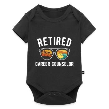 Retired Career Counselor on Beach Vacation - Baby Premium Kurzarmbody - Schwarz - Vorne