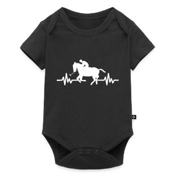 Heartbeat Horse Stallion Mare Ross Polo - Baby Premium short-sleeve bodysuit - black - Front