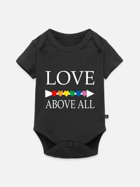 Liebe über alles - Baby Premium Kurzarmbody - Schwarz