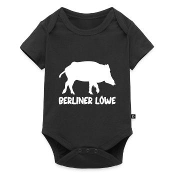 Wildschwein Löwe Berlin Verwechslung Irrtum Löwin - Baby Premium Kurzarmbody - Schwarz - Vorne