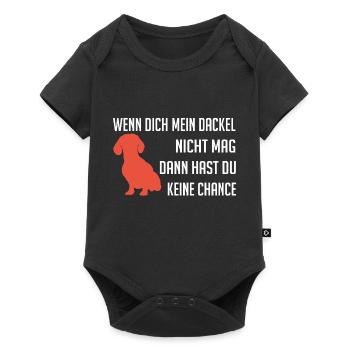 Wenn Dich mein Dackel nicht mag - Baby Premium Kurzarmbody - Schwarz - Vorne