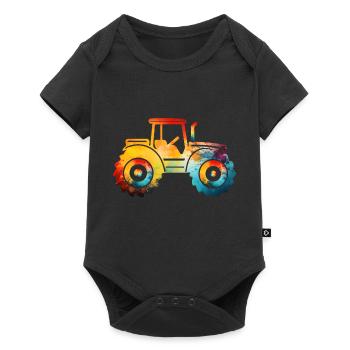 tracteur - Body à manches courtes Premium Bébé - noir - Devant