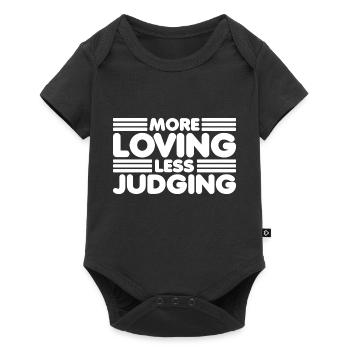 Womens More Loving Less Judging Diversity - Baby Premium Kurzarmbody - Schwarz - Vorne