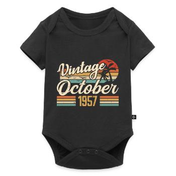 October 1957 Anniversary Gift - 1957 - Baby Premium short-sleeve bodysuit - black - Front