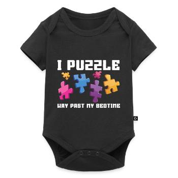 I'm puzzling far beyond my bedtime - Baby Premium short-sleeve bodysuit - black - Front