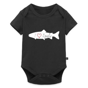 I love Trout white transparent - Baby Premium short-sleeve bodysuit - black - Front