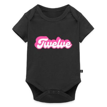 Twelve Birthday - 12th Birthday Retro Pink - Baby Premium short-sleeve bodysuit - black - Front