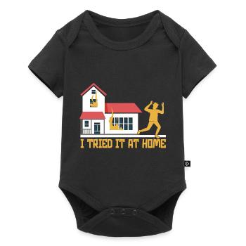 I Tried It At Home Skeleton Bicycle Accident - Baby Premium short-sleeve bodysuit - black - Front