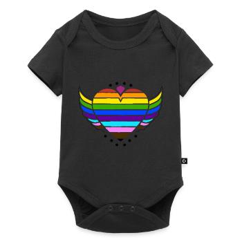 Rainbow Connection Embrace, Happy Pride - Baby Premium Kurzarmbody - Schwarz - Vorne