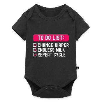 To Do List Parenting - Baby Premium short-sleeve bodysuit - black - Front