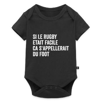 If Rugby Were Easy It Would Be Called Football - Baby Premium short-sleeve bodysuit - black - Front