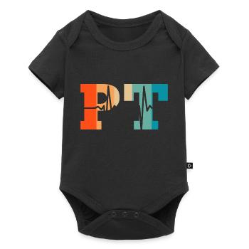 Battement de cœur rétro physical therapist - Body à manches courtes Premium Bébé - noir - Devant