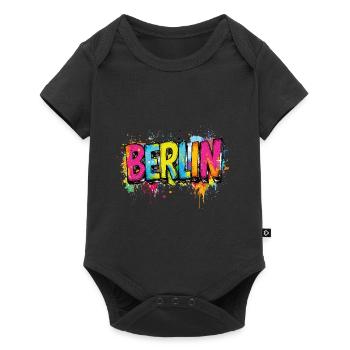 Berlin Graffiti Police Street Art Style Urbain - Body à manches courtes Premium Bébé - noir - Devant