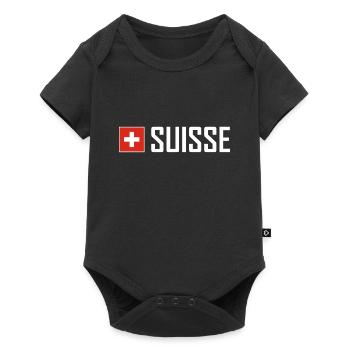 Suisse - Drapeau - Schwiiz - Suisse - Suisse - Body à manches courtes Premium Bébé - noir - Devant