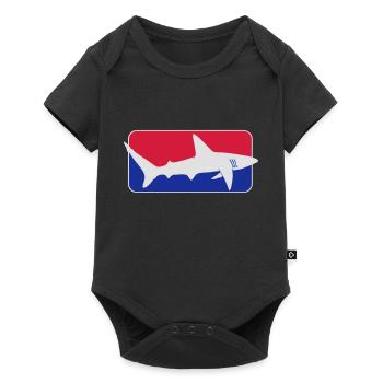 league_shark x_vec_3 de - Baby Premium Kurzarmbody - Schwarz - Vorne