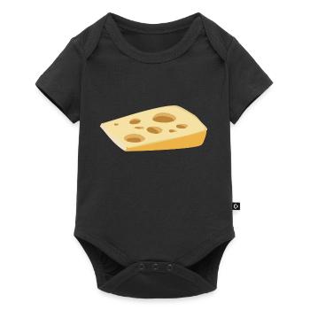cheese kaese milk milk cow cow2 - Baby Premium short-sleeve bodysuit - black - Front