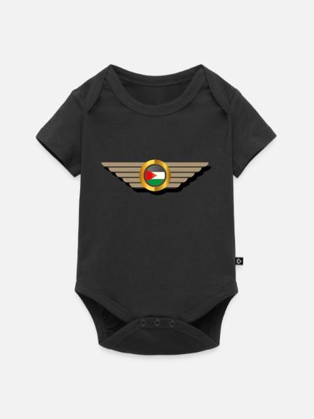 Palestine Flag - Palestine flag - Baby Premium short-sleeve bodysuit - black