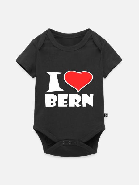 Bern - Baby Premium Kurzarmbody - Schwarz
