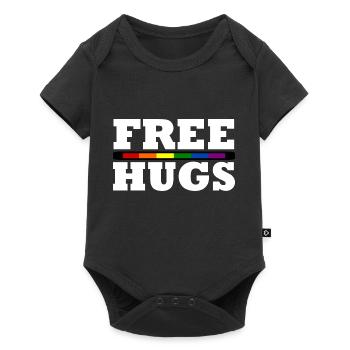 Free Hugs - Baby Premium short-sleeve bodysuit - black - Front