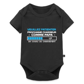futur chasseur comme papa - Body à manches courtes Premium Bébé - noir - Devant