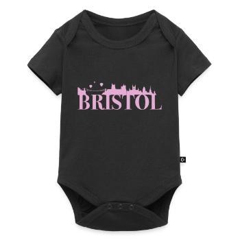 Bristol Angleterre capitale Skyline UK - Body à manches courtes Premium Bébé - noir - Devant